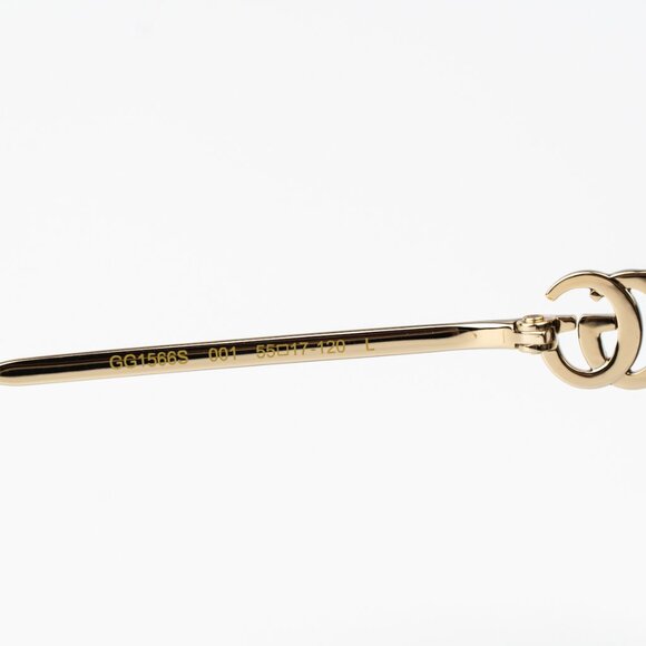 Gucci Women Sunglasses Black Gold Grey Butterfly GG1566S 001 BRAND NEW - Picture 7 of 11